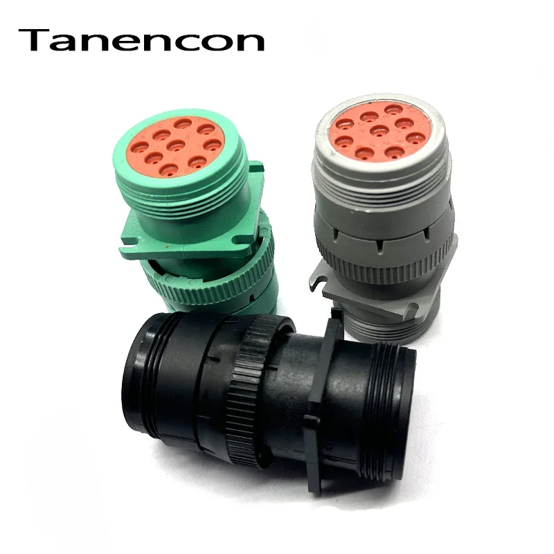 1 ชุด Deutsch 9 Pin Auto กันน้ํา Connector เครื่องมือวินิจฉัยวงกลมสายรัดปลั๊ก HD16-9-1939P HD16-9-1939S สําหรับ Track