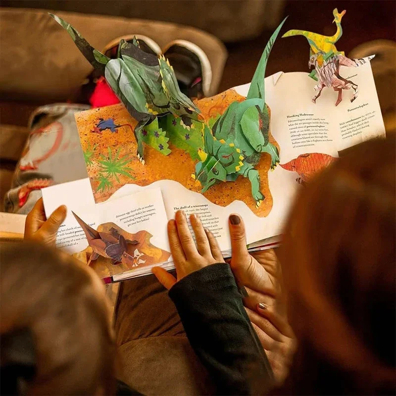 3D Stereoscopic Prehistoric Dinosaur Children's Books Interactive Reality Dinosaur Models Encyclopedias Decorative Education