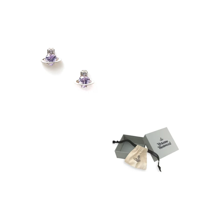

Vivienne Westwood 925 Sterling Silver Stud Earrings Women's Silver/Lavender 6201032O01P250