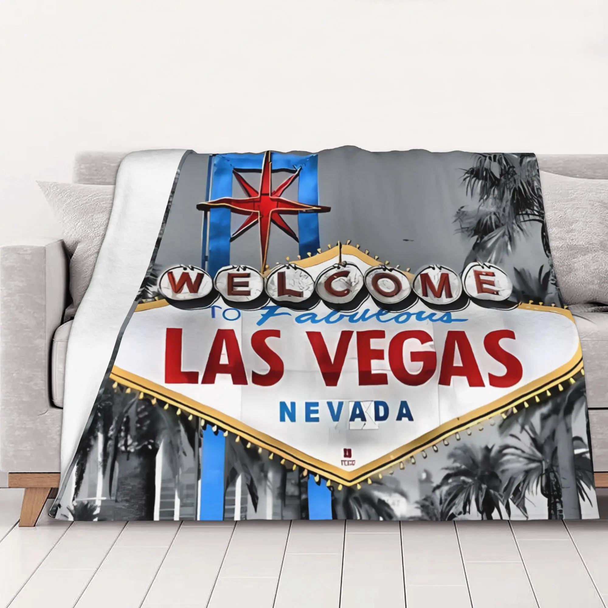 1PC Classic Fabulous Las Vegas home room decorations Winter Blankets for Adults Bedding Home Interior Sofa Knee