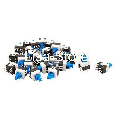 40pcs 7 x 7 x 16mm PCB Momentary Push Button Tact Tactile Switch Non-lock 6 Pin DIP