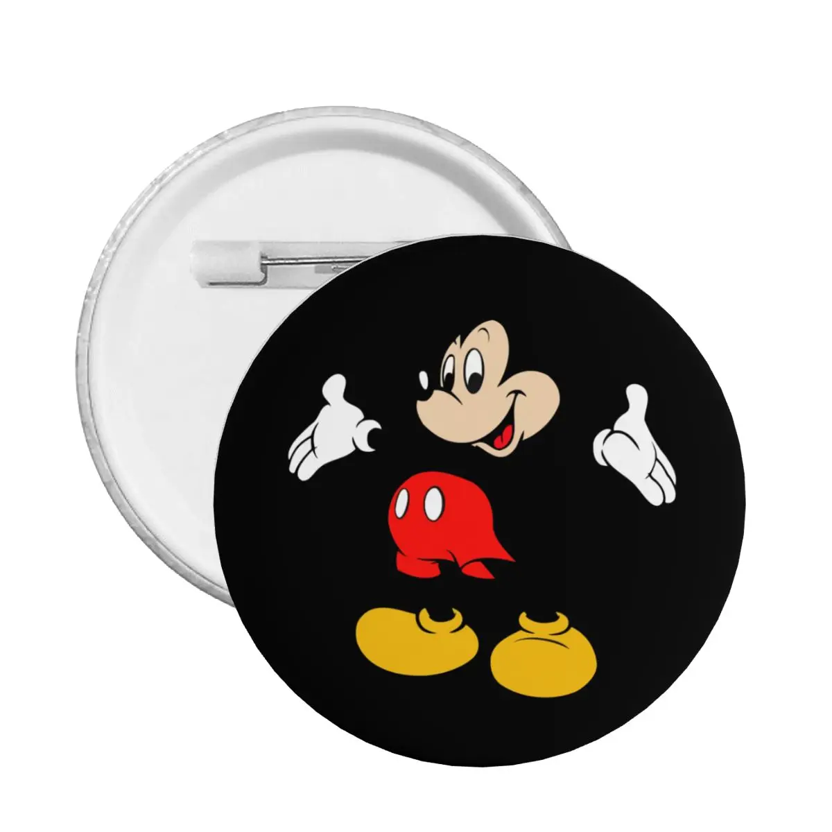 

Mickey Mouse Cartoon Animation Tv Pin Back Buttons for Backpack Customizable Badges Brooch Pinback