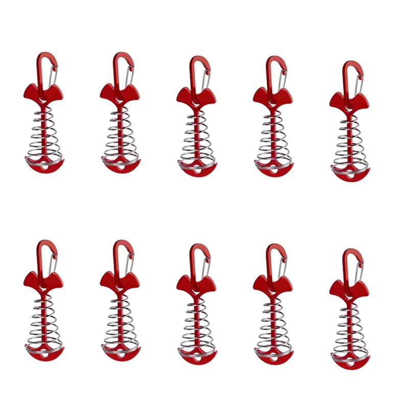 GM-10PCS هيكل السمكة مسمار حبل مشبك التخييم خيمة في الهواء الطلق سطح الفجوة مع الربيع تحديد الأظافر مرساة يندبروف سحب حبل مشبك