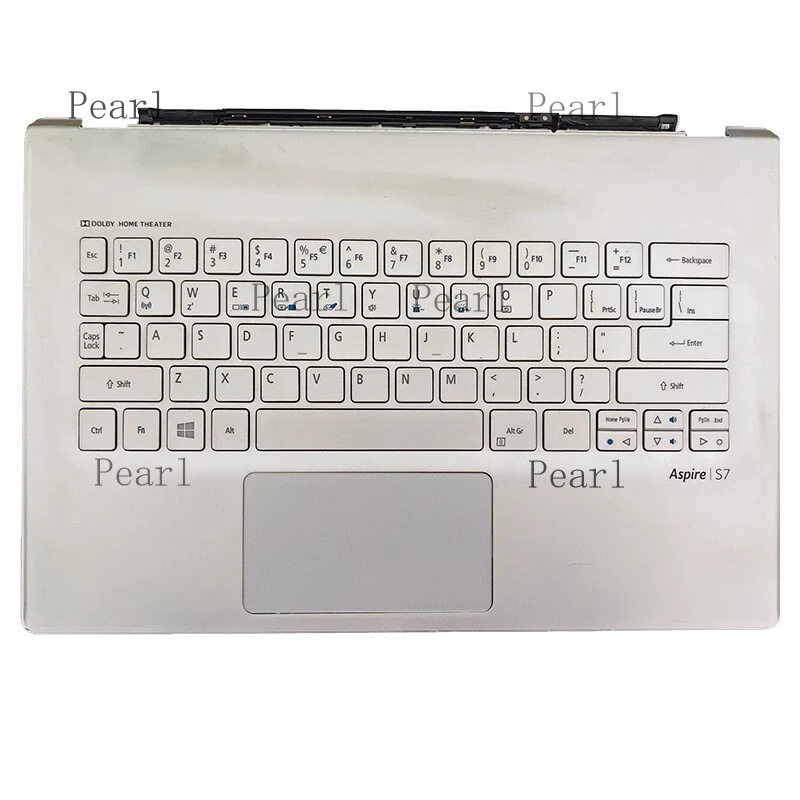 S  For ACER Aspire S7-392 Silver Palmrest US with Keyboard Touchpad