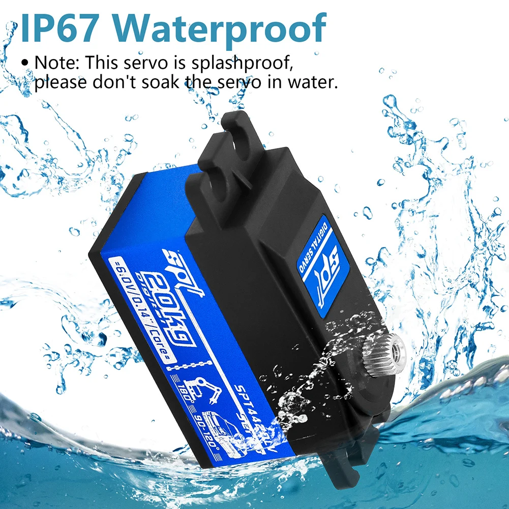 20kg servo de baixo perfil mini servo completo metal engrenagem digital servo para 1/10 rc carro para tamiya kyosho on-road touring drift carro/barco