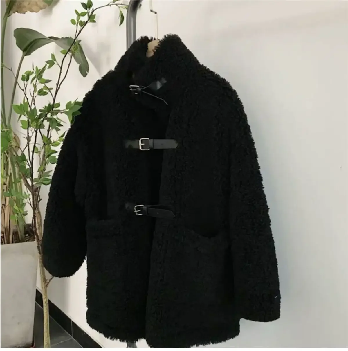 Manteau en laine d'agneau pour femme, manteau épais, fourrure moyenne et longue, un haut, mode confortable, automne, hiver, nouveau