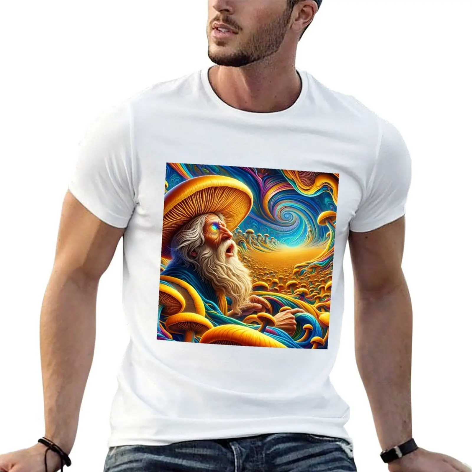 Admiring the sky during a day trip T-Shirt man t shirt affliction shirts outfits for men