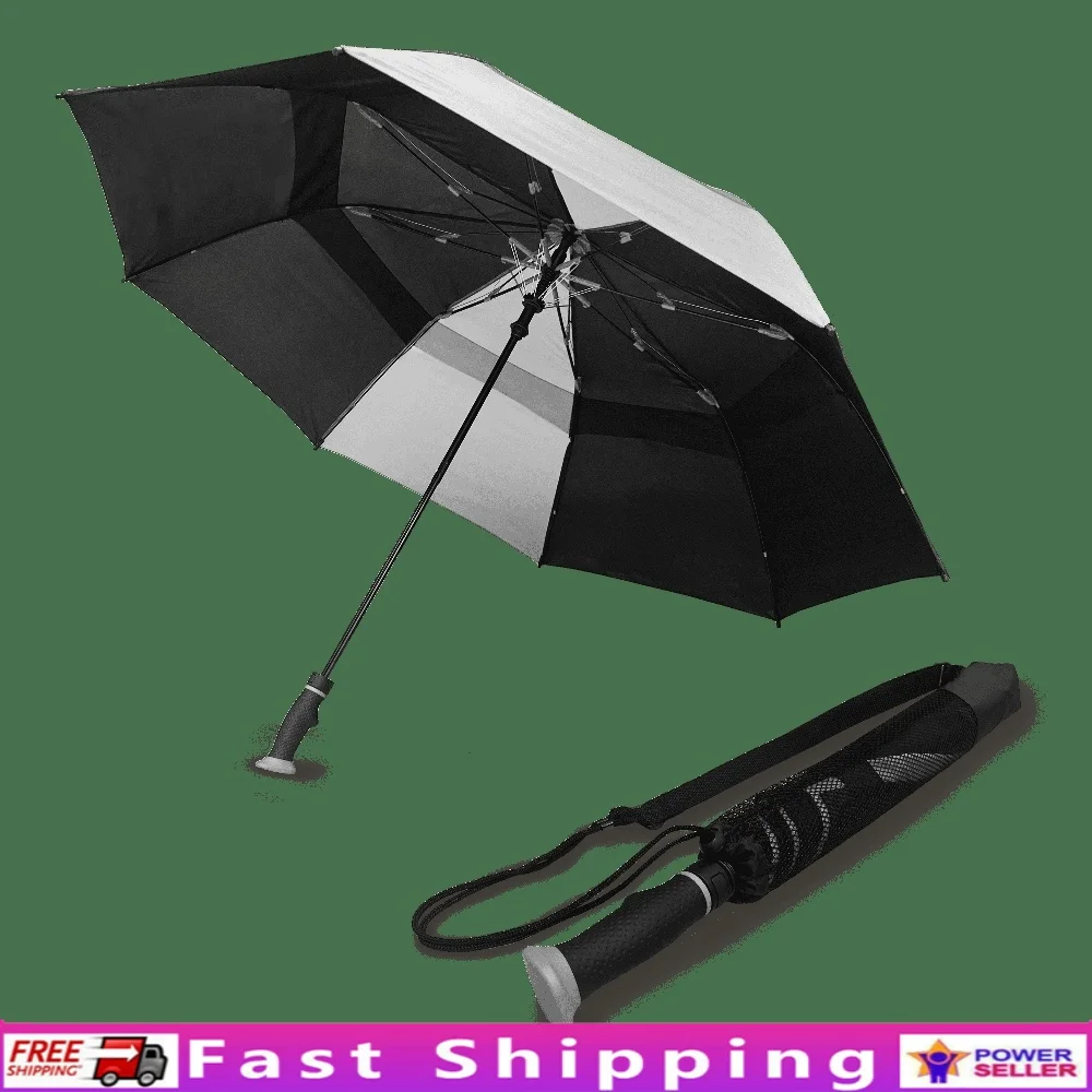 

Deluxe Two-Person Windproof Rain Umbrella Automatic Waterproof Ergonomic Handle Vented Canopy Compact Travel Outdoor Protection