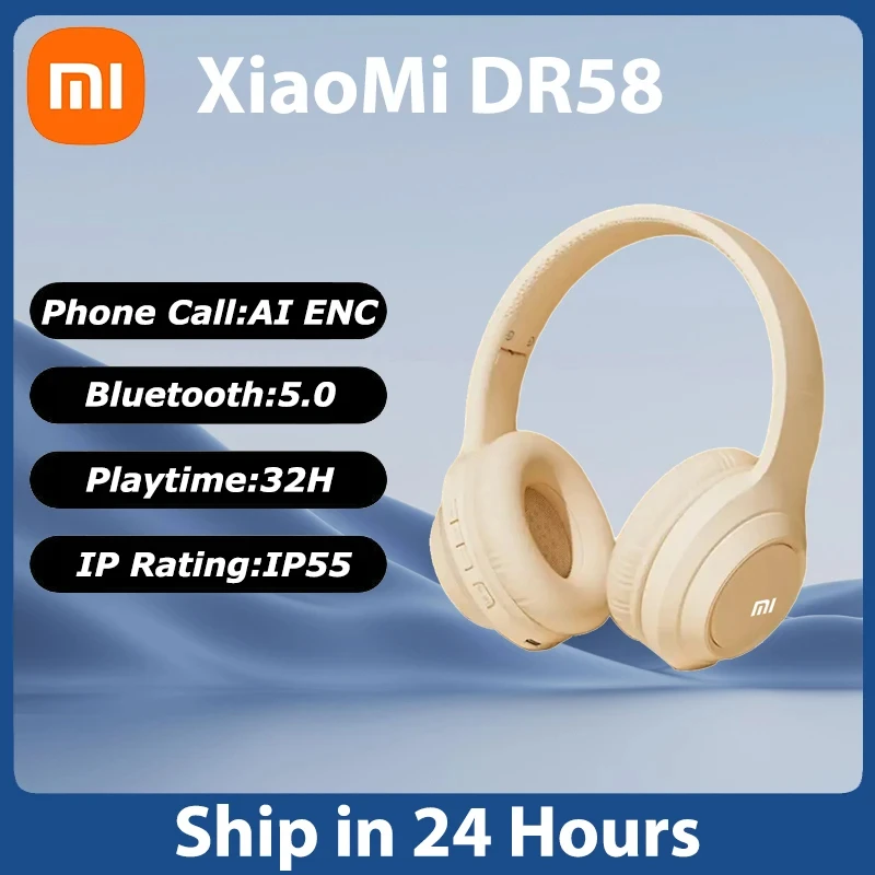 Xiaomi TH30 Foldable Earphones Wireless Bluetooth5.3 Headband Headphones Noise Cancelling Sport Headsets With Mic for Running