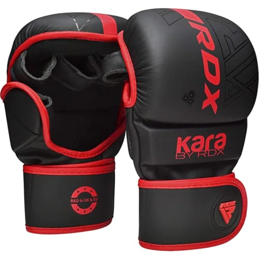

MMA Gloves Sparring Grappling, Hybrid Open Palm Martial Arts Mitts Men Women, Maya Hide Leather Wrist port, Cage Fighting Comba