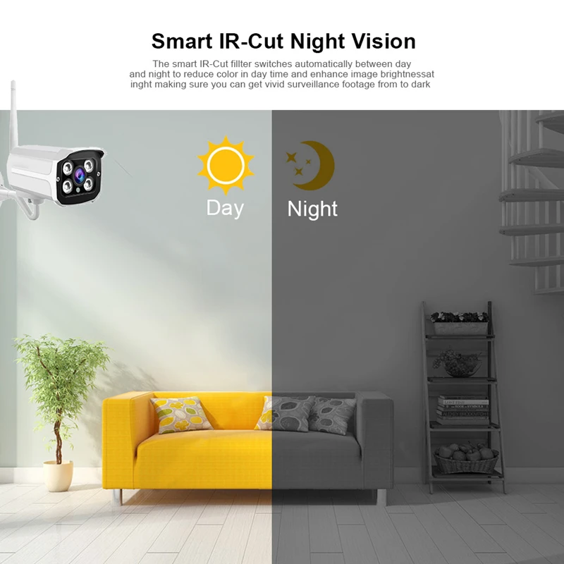 CCTV Wifi Camera Home Security HD 1080P 4CH Wireless Security Camera System H.265+ Tuya Smart Life App Plug and Play