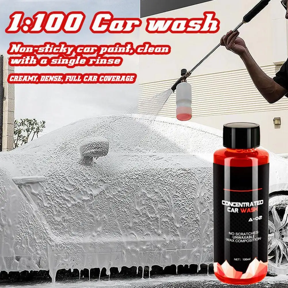 

100ml Car Cleaning Foam Large Capacity High Concentration Super Foam Car Wash Liquid Auto Washing Shampoo Car Wash Supplies