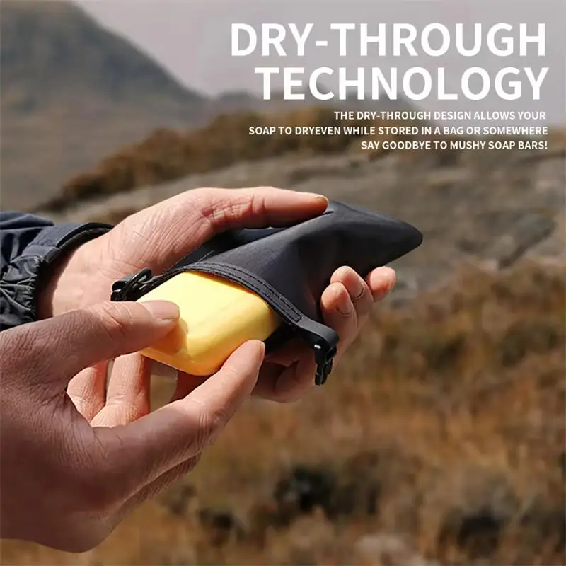 حافظة صابون محمولة للاستخدام الخارجي - حافظة سفر مقاومة للماء ومضادة للتسرب، حقيبة سريعة الجفاف للتخييم، قضبان الصابون للسفر، تخفيضات كبيرة