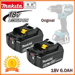 マキタ用交換用リチウム電池,100% オリジナル,6ah,5Ah, 3Ah, 18V,B1830b,bl1850b,bl1850,bl1840,bl1860,bl1815