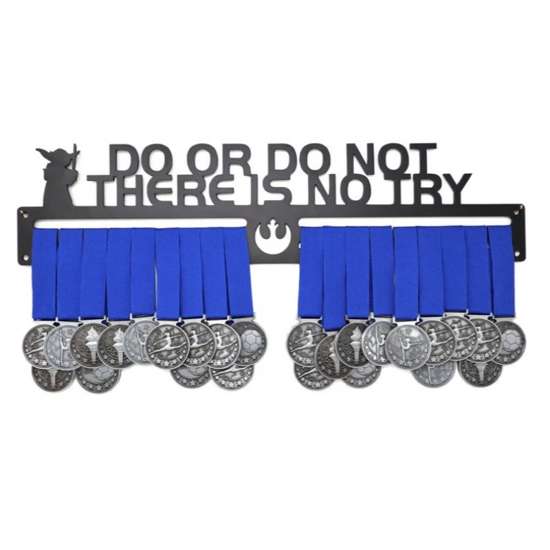 

Hot Sale Do or Do Not There Is No Try - Yoda Medal Hanger Holder Steel 20" Wide, 3mm Thick Medal Display Rack Dropshipping