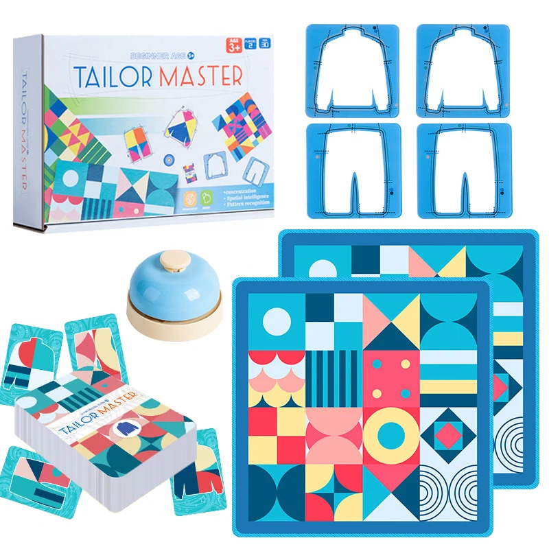 Tailor Master Battle Game Children Toys Funny Table Game Color Shape Matching Logical Montessori Thinking Interactive Board Game