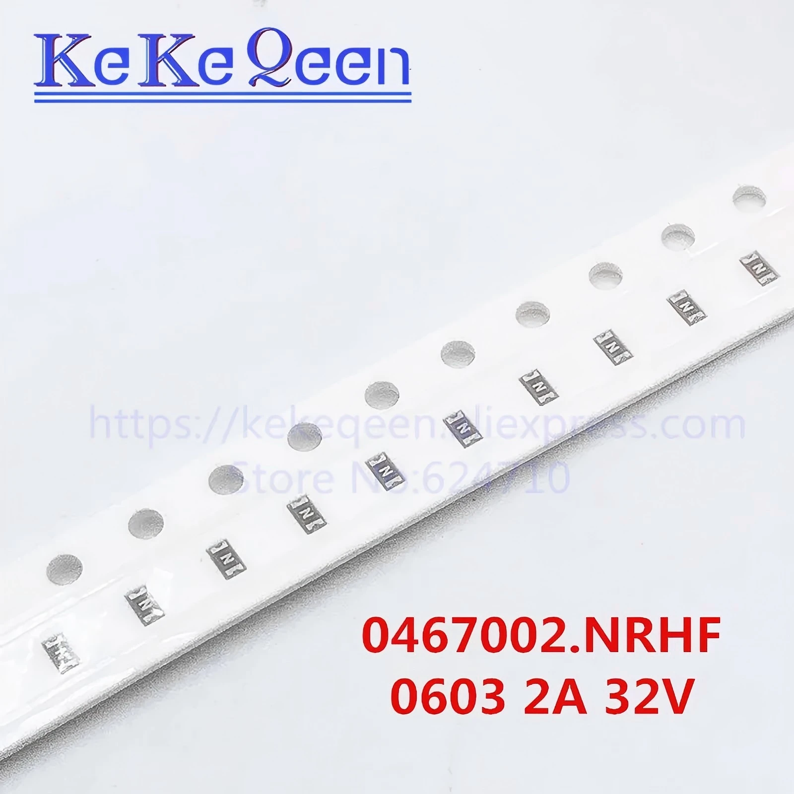 100PCS LF 046701.5NRHF SMD 0603 32V Fast Acting Surface Mount Fuse 0467 0.25A 0.375A 0.5A 0.75A 1A 1.5A 2A 5A 046701.5 Marking K