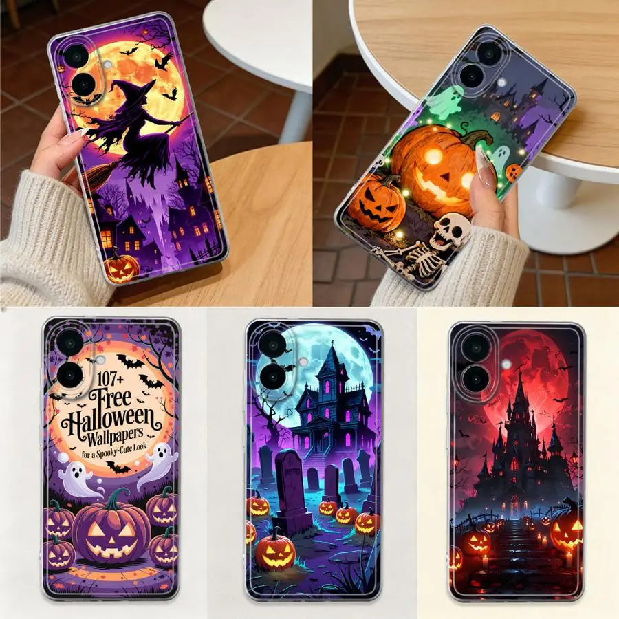 Case for Samsung Galaxy A33 A52 A14 A16 A34 A35 A25 A57 A52 A31 A54 A15 A36 A13 A26 A24 A56 A27 A55 A23 Phone Cover Halloween