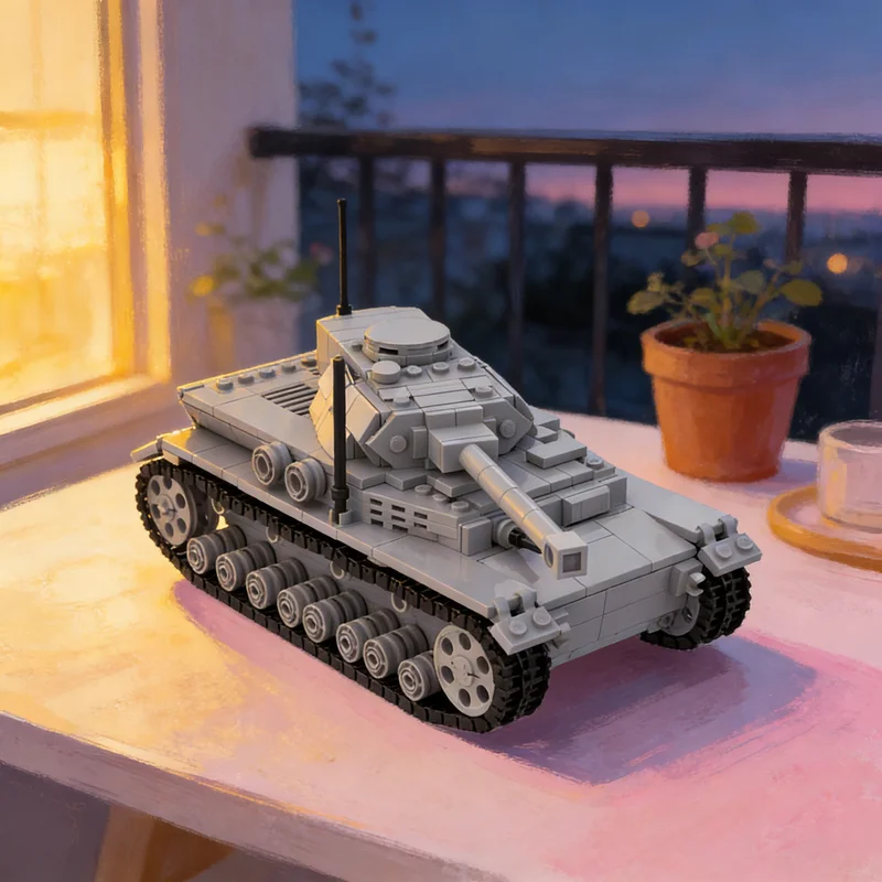 777pcs MOC Panzerkampfwagen IV Ausf. F2 Sd.Kfz.161 - Medium Tank 1 35 Model Building Blocks Toys Craft DIY Assemble Display