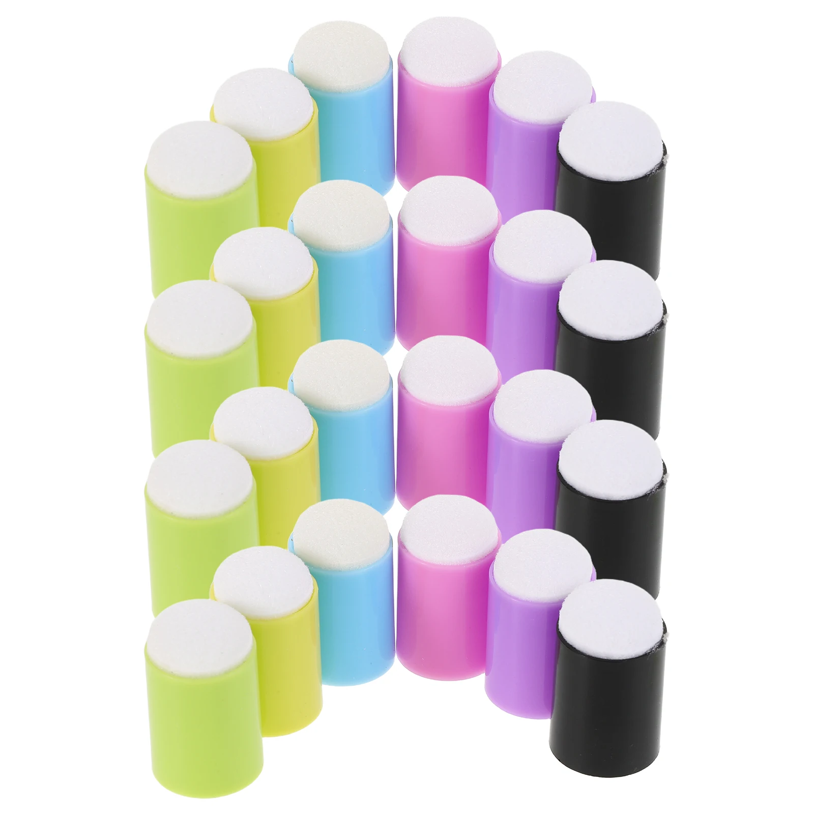 

24pcs Drawing Tools Sponge Craft Painting Face Sponges Suite Dotting Diy Finger Plastic Child Soft Sponges Precision