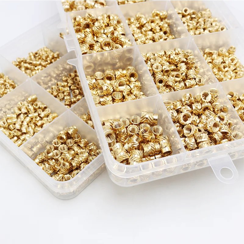 Brass Threaded Insert Nut M2 M3 M4 M5 M6 M8 Hot Melt Heat Set Inserts for Plastic 3D Printer Accessories Copper Insertion Nuts