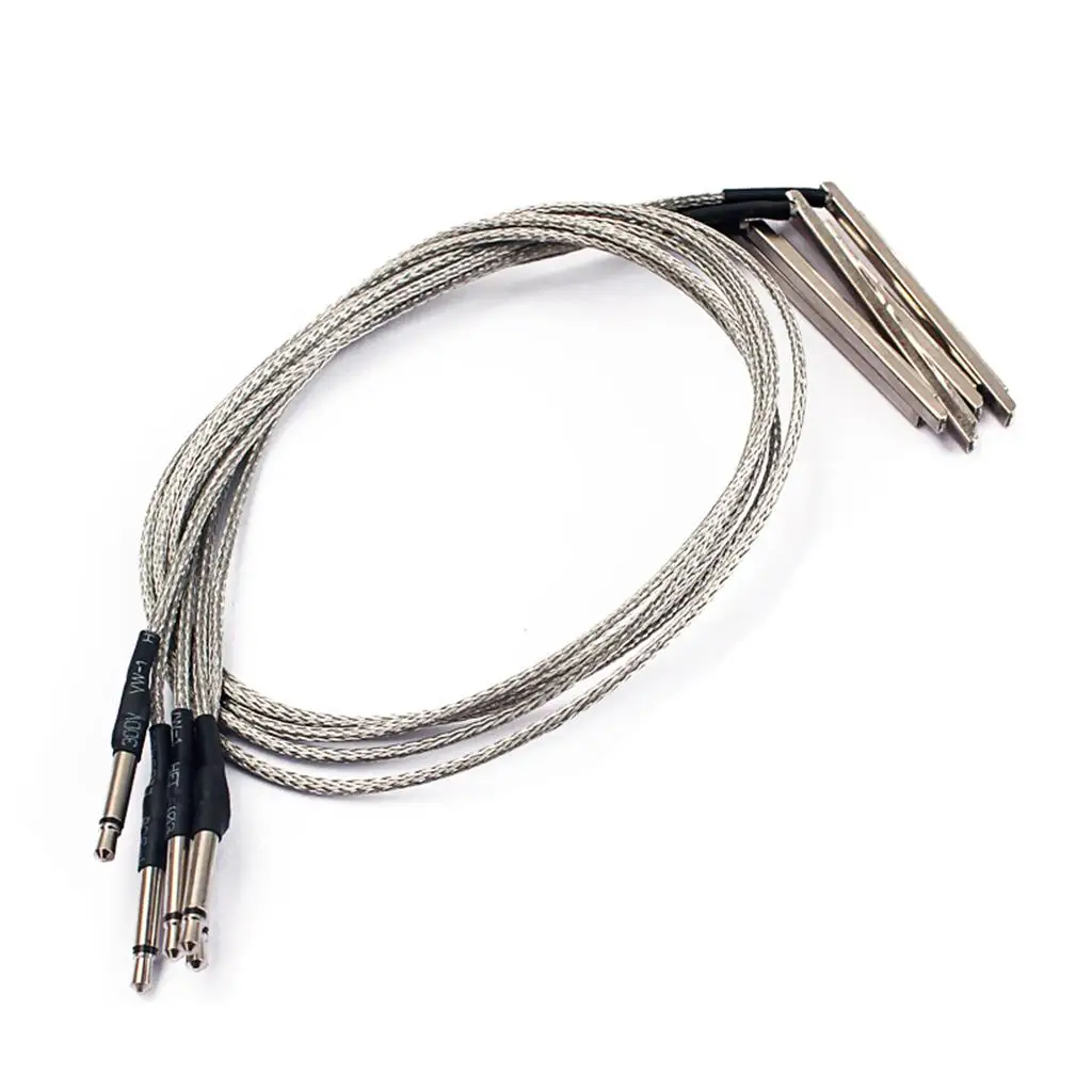 Piezo Pickup for Guitar Slim Transducer Rod Silver Finish Parts Kit for 3 String Cigar Box Build