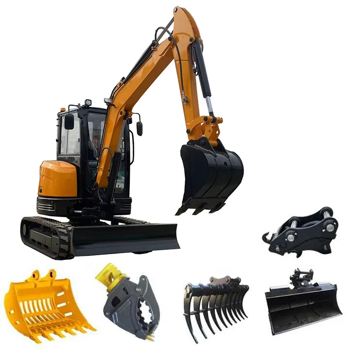 4 Ton Kubota Engine Mini Digger Crawler Machinery Liyuan Hydraulic Cylinder 1 Year Warranty New Small Excavator