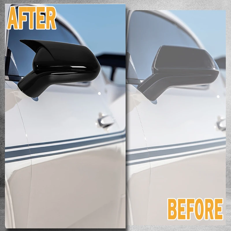 Rhyming 1 Pair Rearview Mirror Cover For Chevrolet Camaro LT SS RS ZL1 2016-2022 US Version Self-adhesive Side Wing Mirror Cap view 2