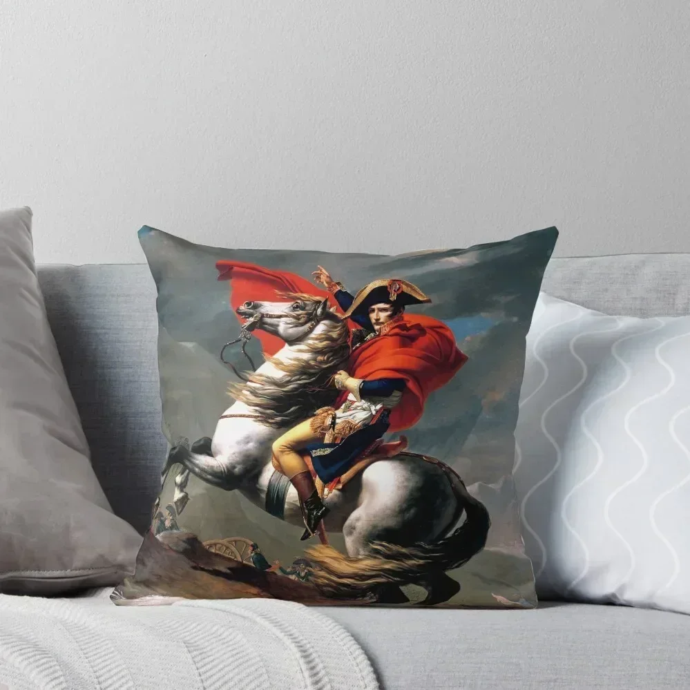 

Bonaparte crossing the Great St. Bernard Jean louis David Throw Pillow Christmas s Covers Room decorating items pillow