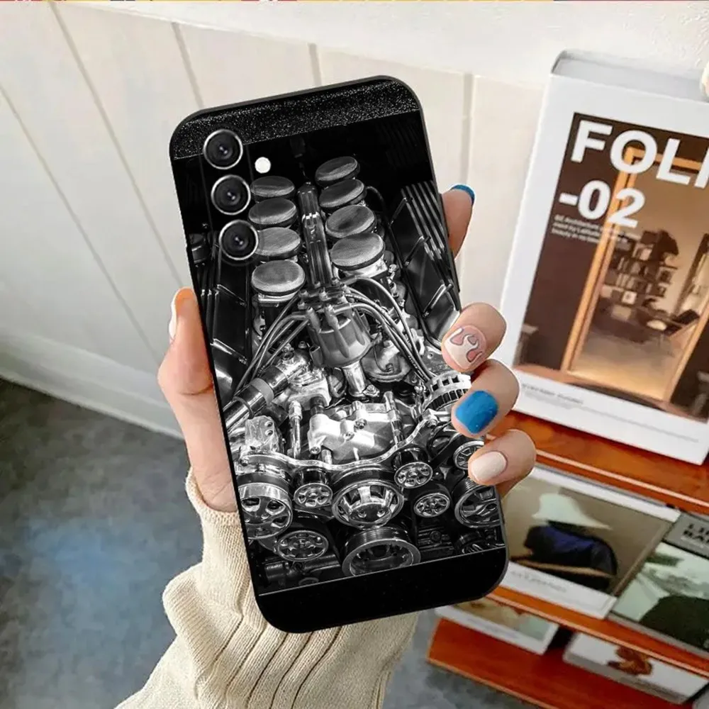 car engine  Phone Case For Samsung Galaxy A13,A21s,A22,A31,A32,A52,A53,A71,A80,A91 Soft Black Cover