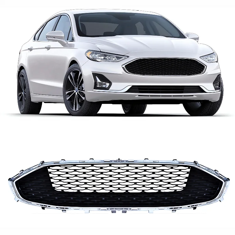 Parrillas de carreras para Ford Mondeo Fusion 2019 2020 2021, parrilla Mustang de panal negra completa modificada para la versión americana