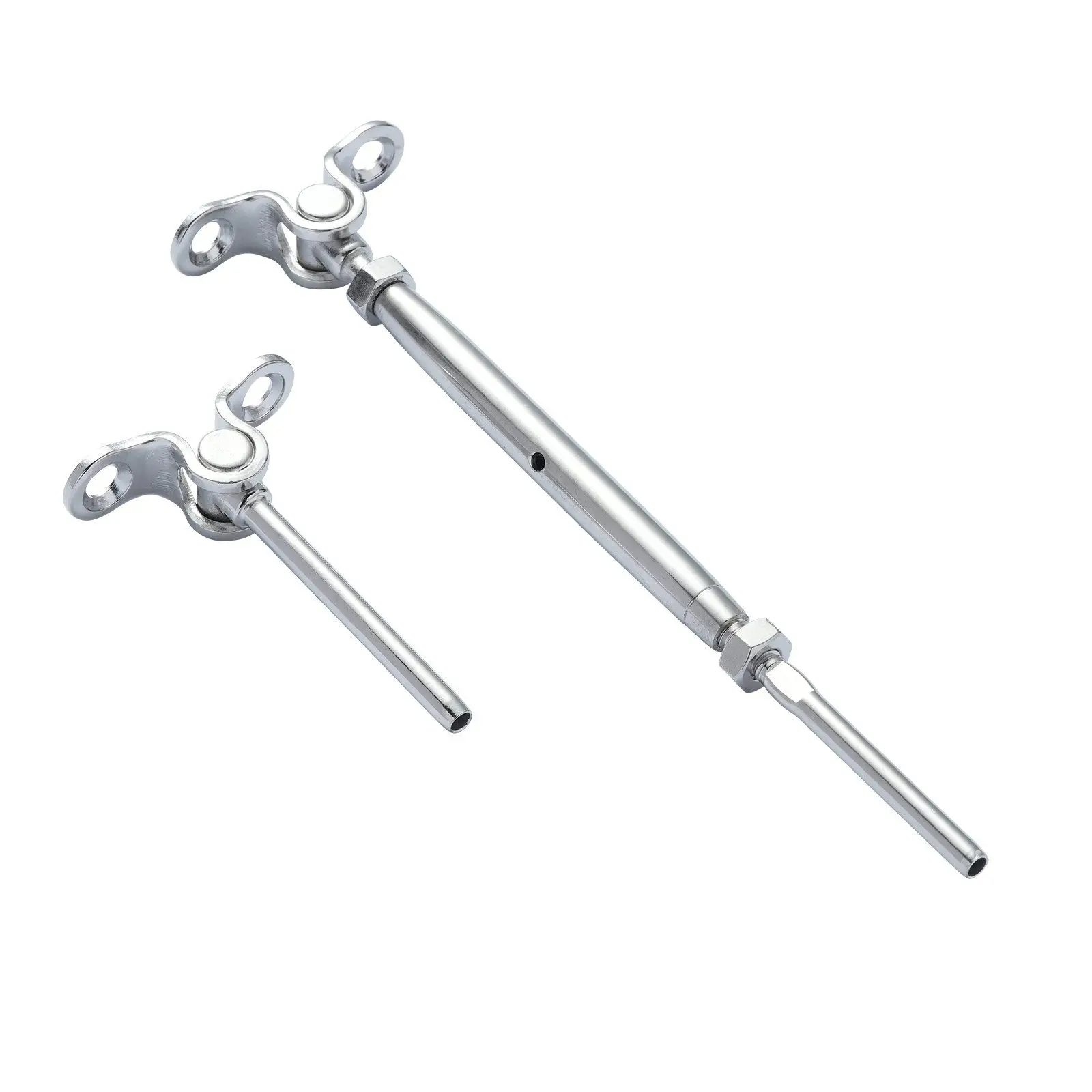

VEVOR T316 Stainless Steel Adjustable Angle 1/8" Cable Railing Kit/Hardware for Wood Post, Marine Grade for 1/8"Wire Rope,0-180-