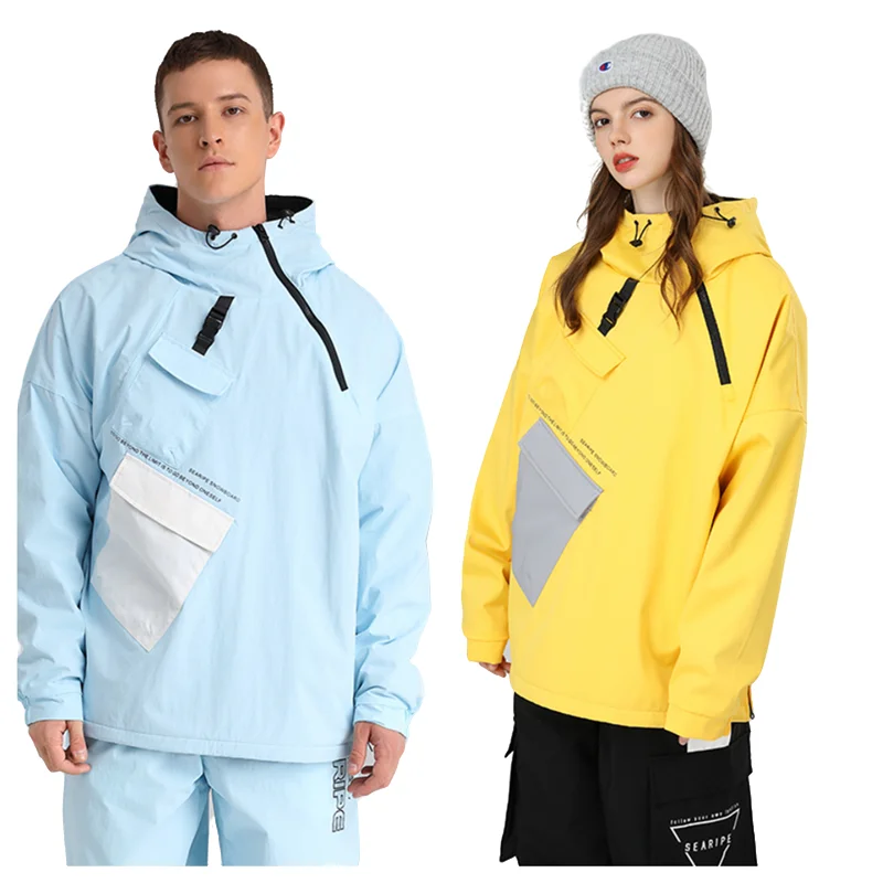 

2022 Men Women Snowboard Jacket Fashion Ski Hoodie Jacket Winter Warm Windproof Waterproof Outdoor Ski Clothes Snow Coat Couple