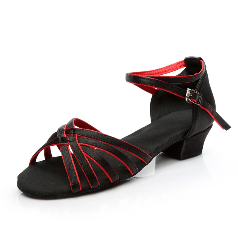 Girl 3cm Latin Dance Shoes Women Soft-soled Cha-cha Belly Flamenco Dance Professional Practice Satin Skin Tone Dance Shoes view 6
