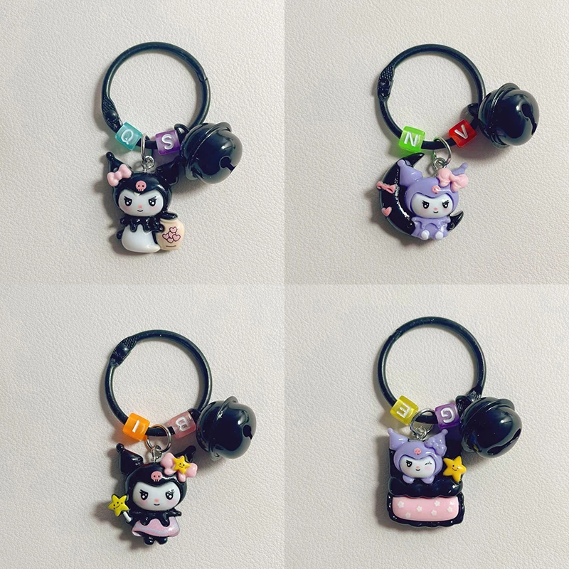 Cute Cartoon Sanrio Kuromi Keychain Doll Pendant Keychain Versatile Kawaii Pendant Keychain Exquisite Backpack Decoration Gifts