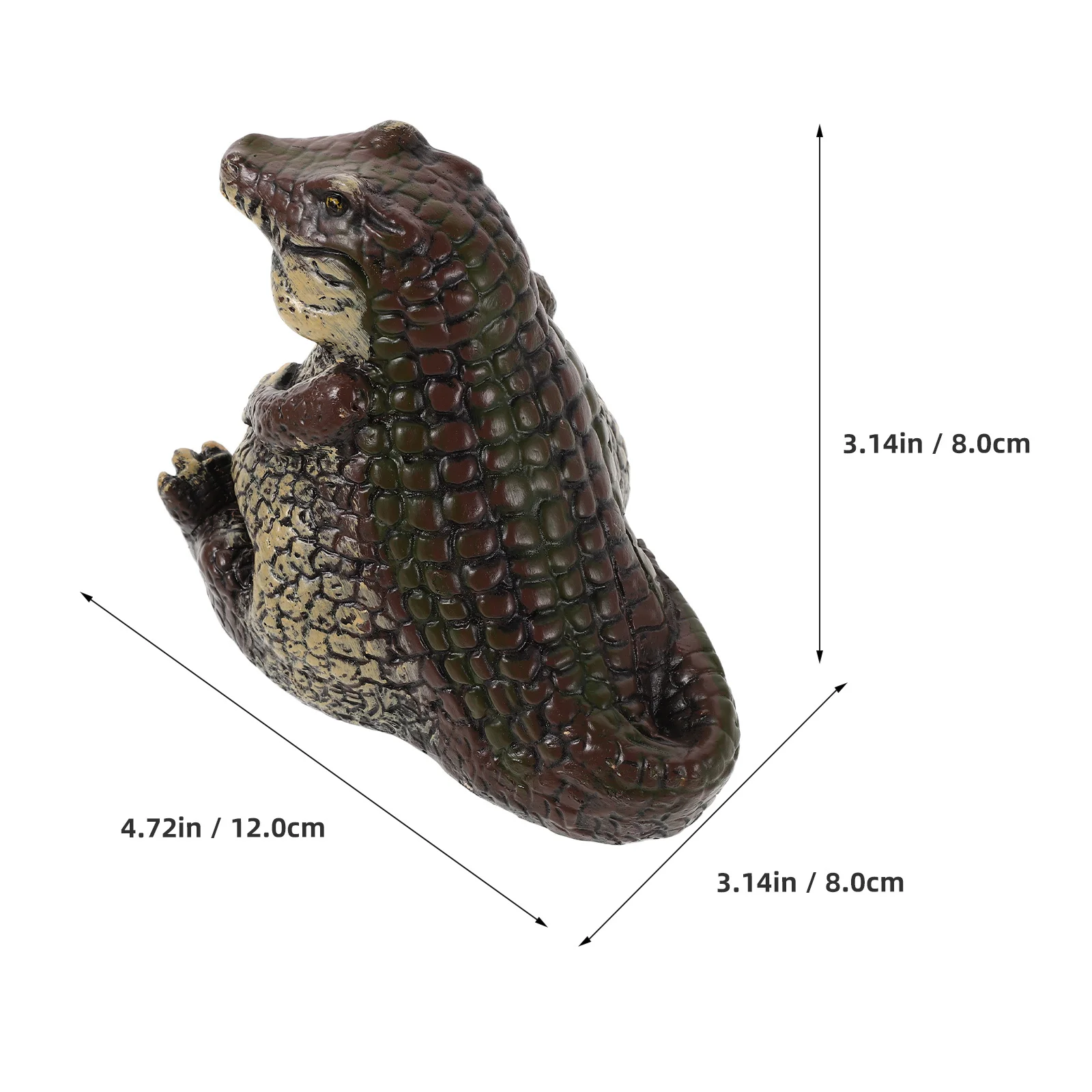 Outdoor Alligator Key Storage Box Resin Hidden Key Holder Waterproof Anti-Theft Garden Decorative Safe Box for Yard Patio