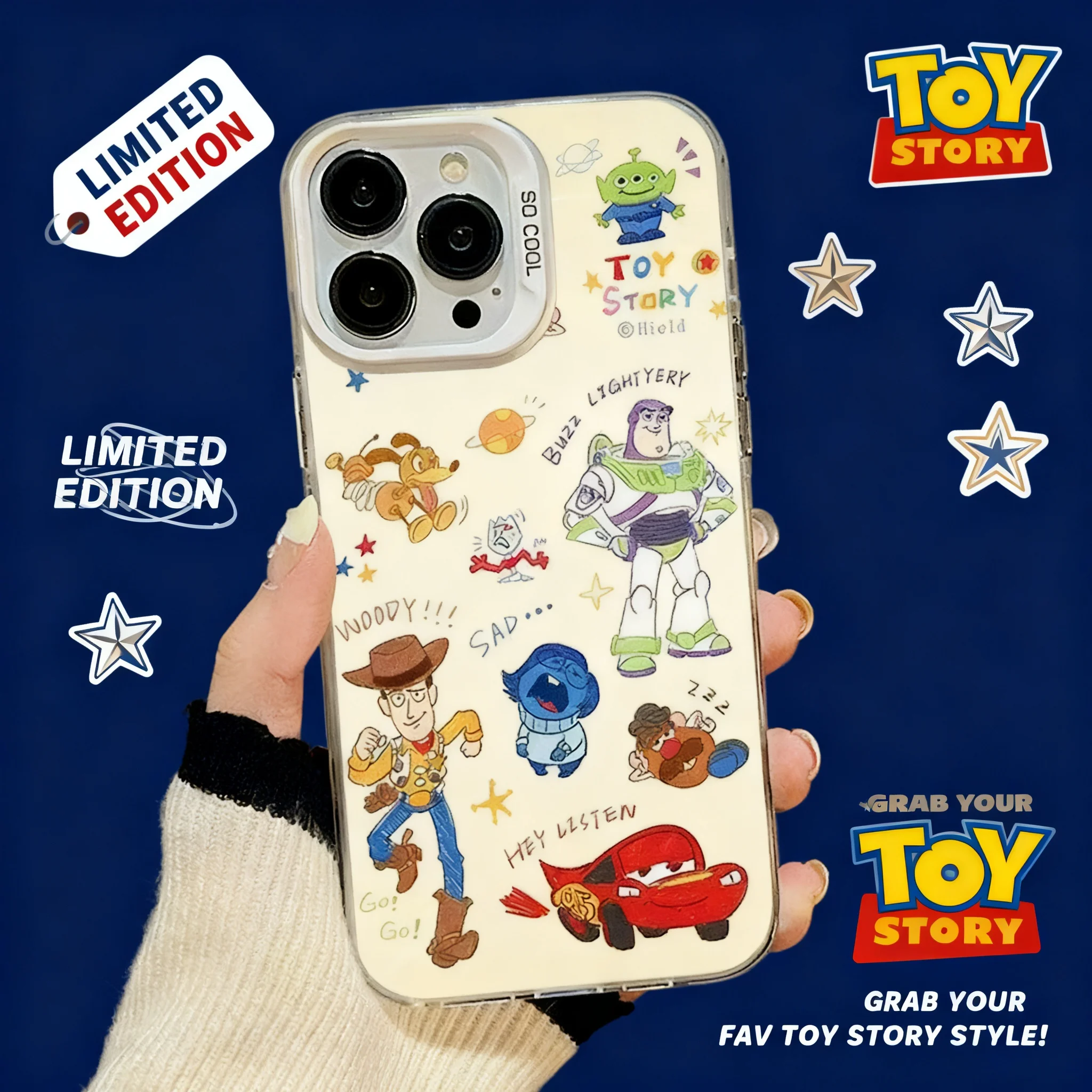 

Чехол для телефона «История игрушек» для iPhone 17, 16 Pro Max, 15 Pro, 14, 13, 12 — Новая модель защитного чехла для детей, мальчиков и девочек