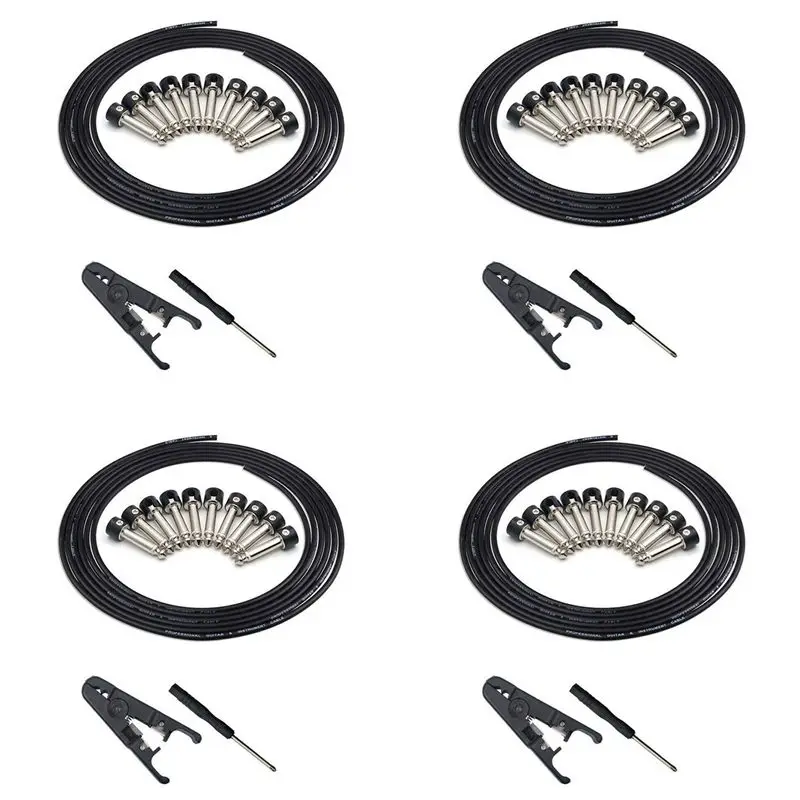 A99I-4X Solderless Connectors Design Guitar Cable Diy Guitar Pedal Patch Cable Kit