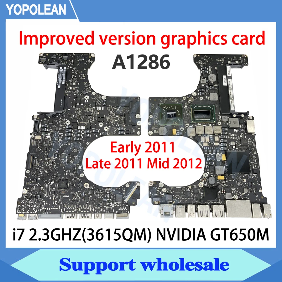 Improved version graphics card A1286 Motherboard For MacBook Pro