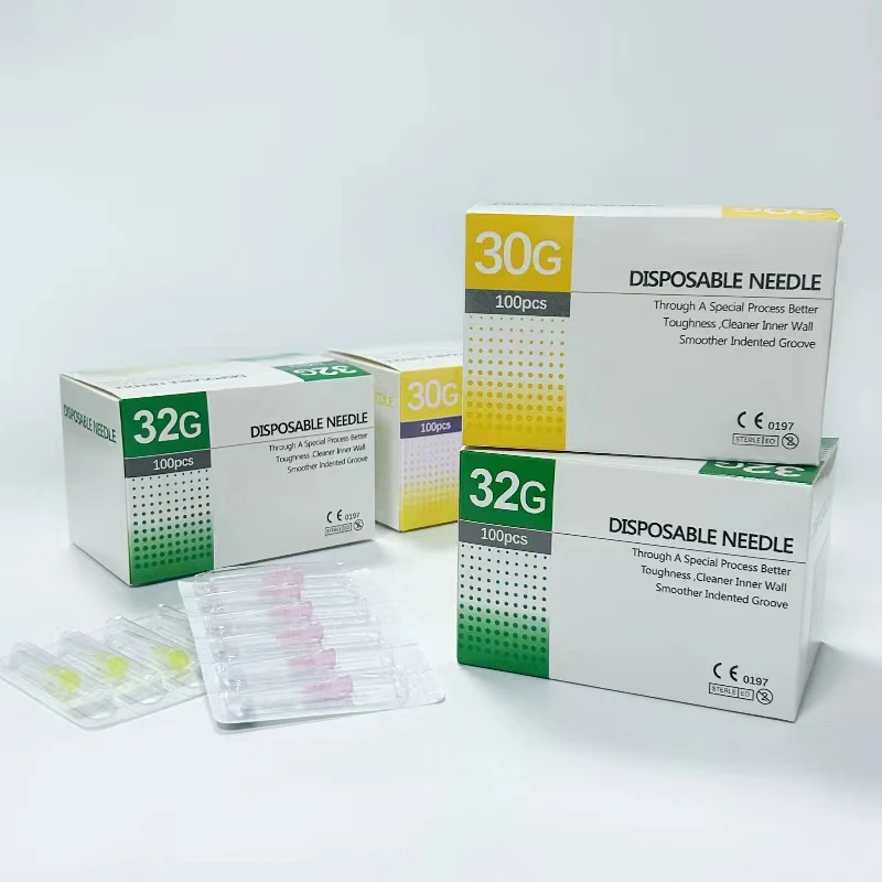 

100pcs/box Disposable Needle 30G 32G 4mm 6mm 8mm 13mm 25mm Small Needle Eyelid Tool Parts