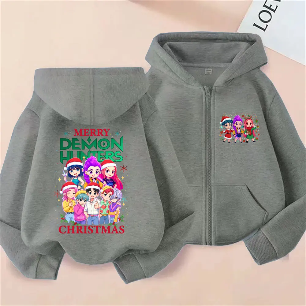 فيلم Kpop شيطان الصيادين ساجا بنين رومي ميرا زوي قلنسوة بسحاب الرجال النساء عيد الميلاد نمط زمم سترة للجنسين هوديس غير رسمية #2