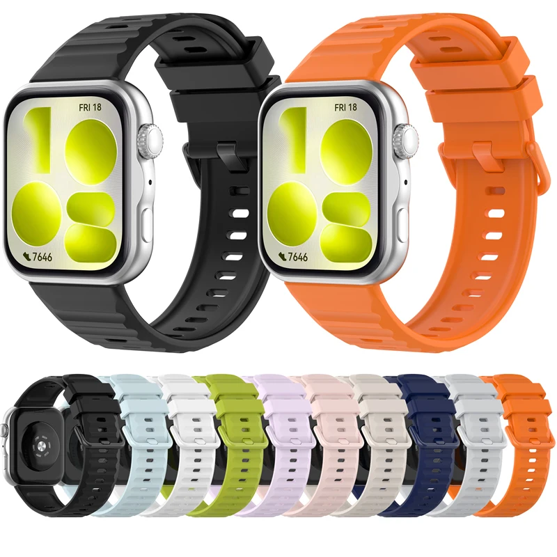Offizielles Silikonarmband für Huawei Watch Fit 5Pro Fit 5 Sportarmband Correa Gürtel für Huawei Watch Fit 3 Fit 4 Fit 4Pro