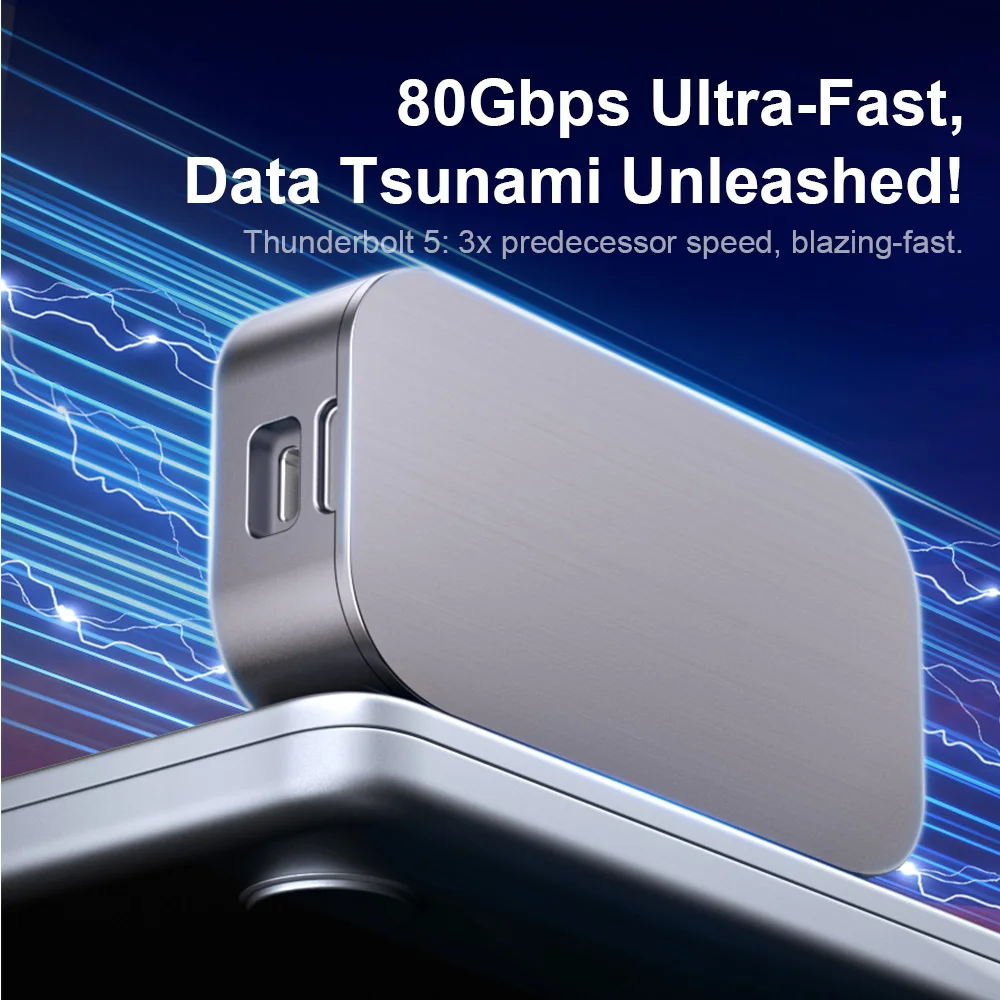 

ULT-unite New Arrival Nnvme Thunderbolt 5 SSD Enclosure Compatible Thunderbolt 5/4/3/USB4 SSD Enclosure