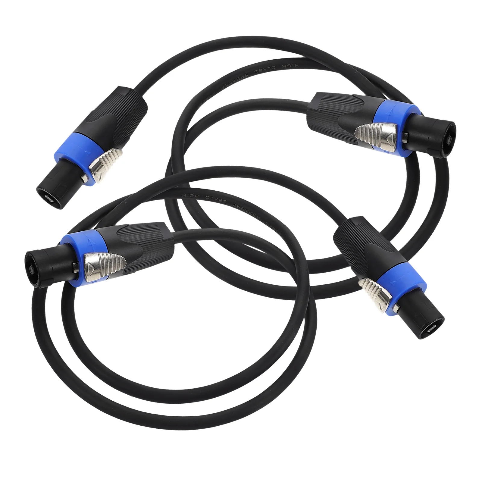 Cavi audio professionali da 2 pezzi Cavi per altoparlanti in rame puro a 4 core per sistemi audio esterni da palco Connettori adattatori per cavi durevoli