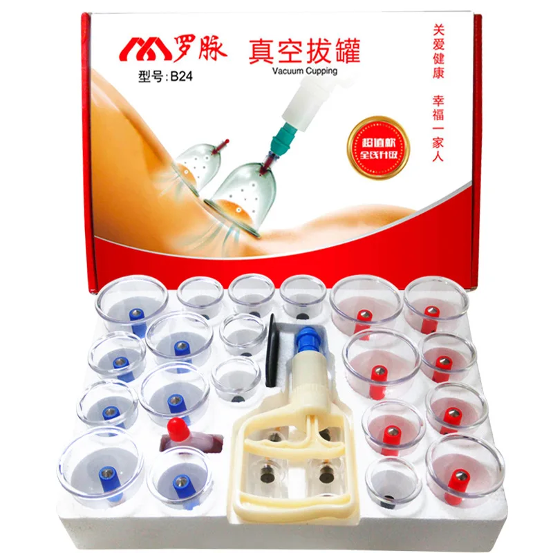 

24PCS Body Health Care Vacuum Cupping Device Tank Vacuum Magnetic Therapy Devices Massager Therapy Suction Apparatus Cups