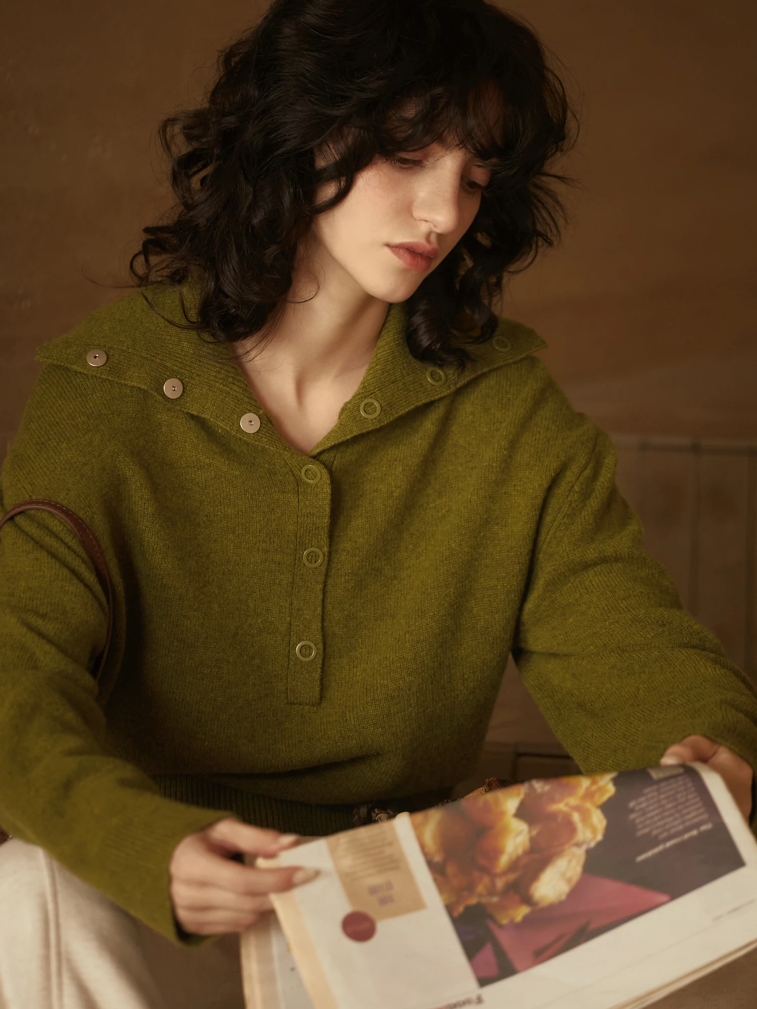 

VIMIE2025 Winter New Vintage Multiple Bule Wool Knitted Loose Casual Color Long Sve Overhead Sweater for Women