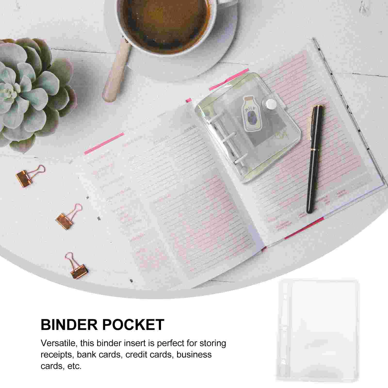 10 Pcs Mini Binder Loose-leaf Book Portable Pocket Multipurpose Cash Envelopes Daily Use Budget Insert