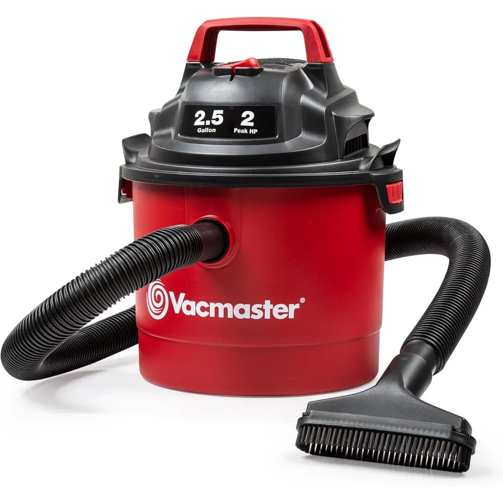 2.5-Gallon* 2 Peak HP Wall Mountable Wet/Dry Vacuum, On-the-go wet and dry pick-up, Wall mountable design frees up floor space