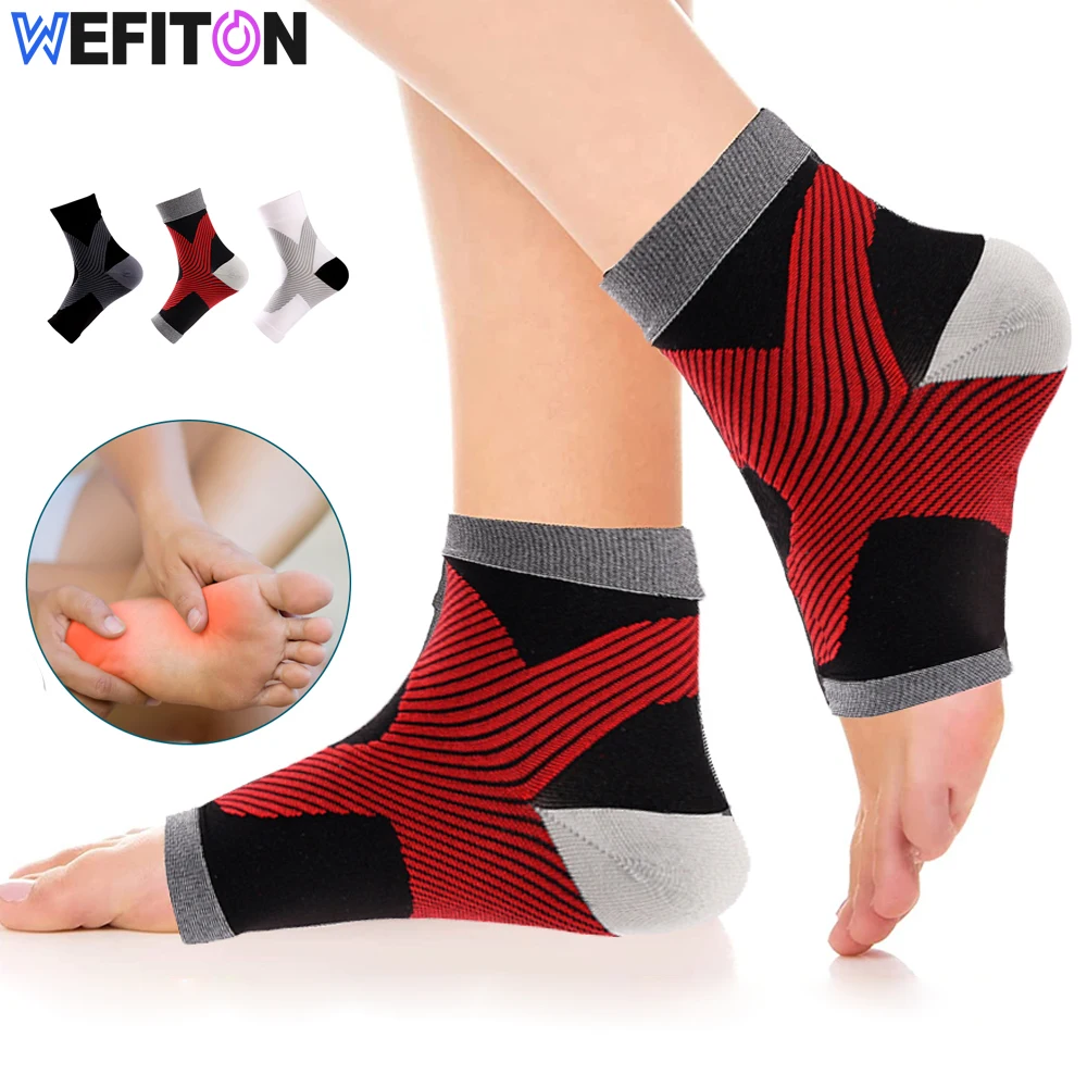 1Pair Ankle Brace Compression Sleeve for Neuropathy Pain,Achilles Tendonitis & Plantar Fasciitis Relief,Foot Brace Support Socks