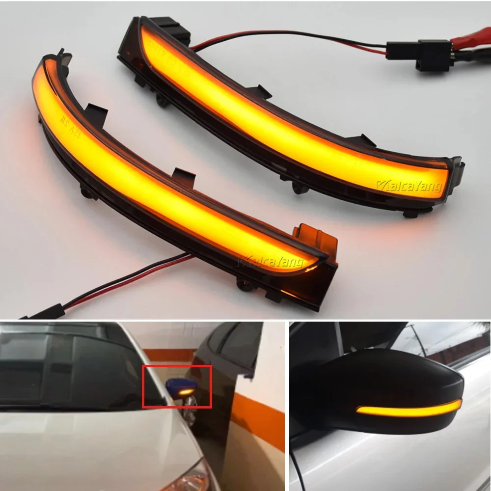 LED Dynamic Turn Signal Light Indicator Rearview mirror For Vw Volkswagen GOL G5 G6 G7/8 CrossFox Suran UP! Vento Polo Jetta Mk6